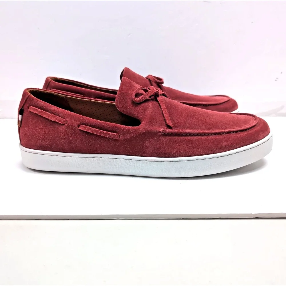 Allen Edmonds Santa Rosa Loafers Suede Boat Shoes Mens 9.5 D Rust/Red $255 NWOB